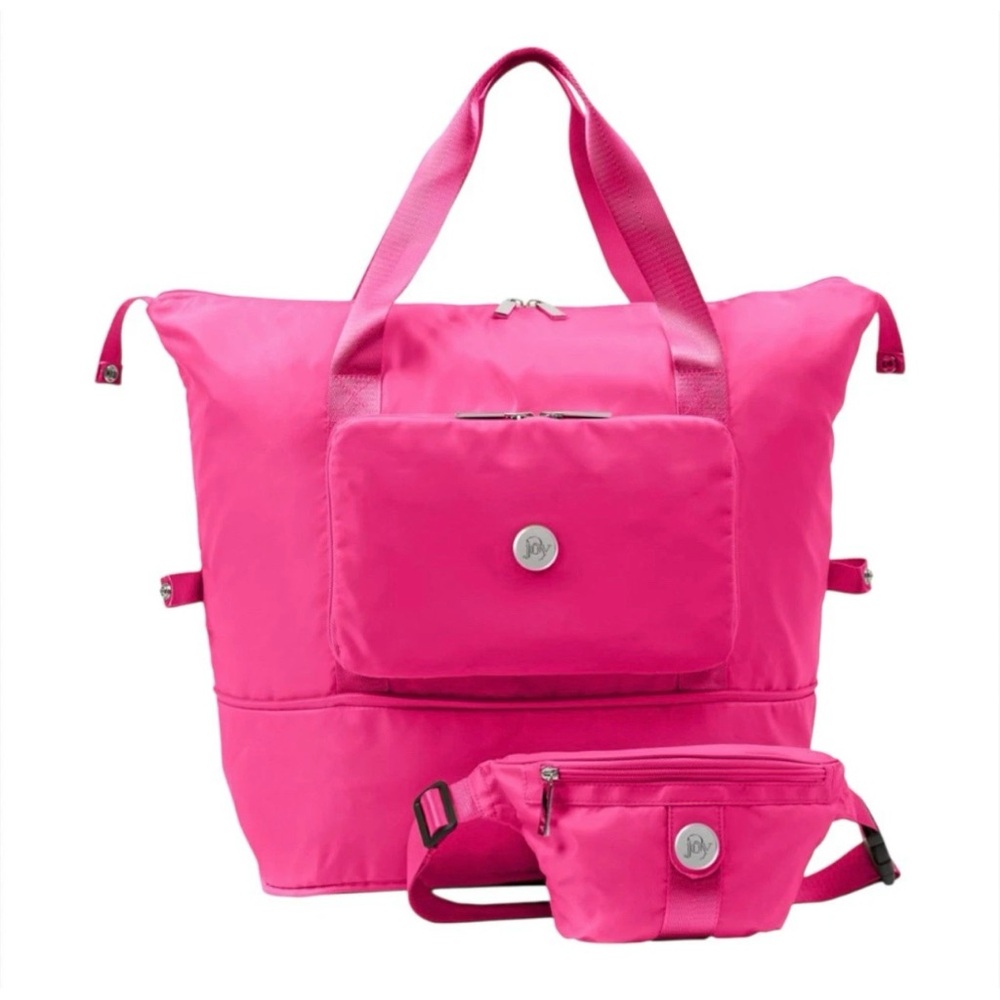 Joy CleanBoss Expandable Pop Tote With Bonus Belt Bag -Pop Pink